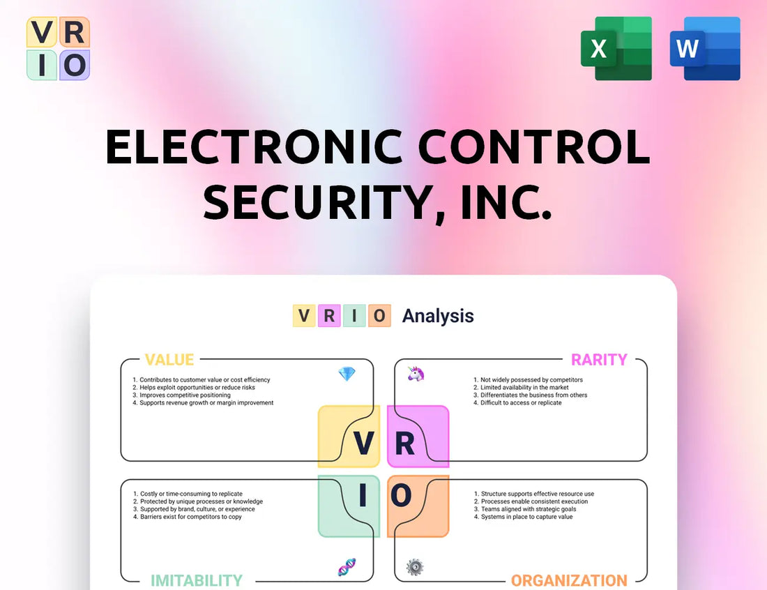 Electronic Control Security, Inc. VRIO Analysis