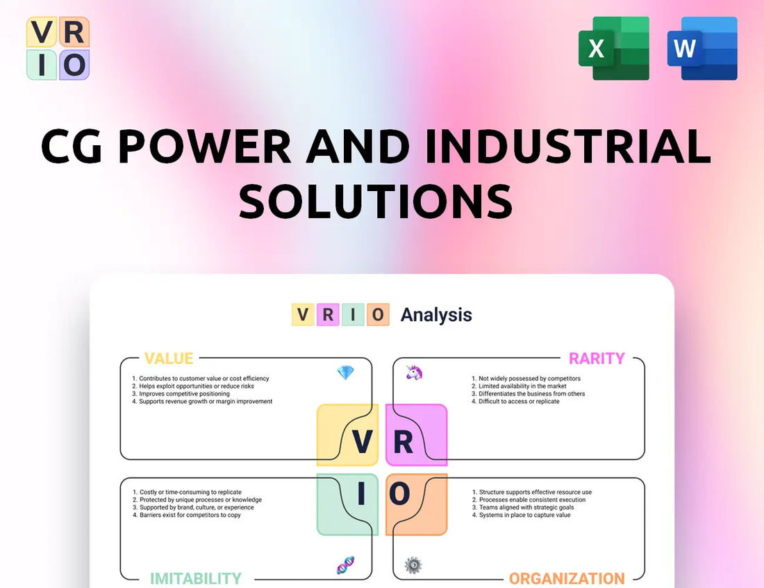 CG Power and Industrial Solutions VRIO Analysis