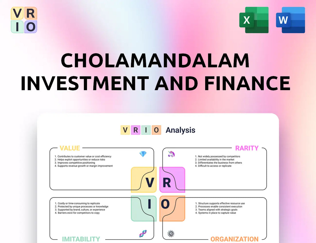 Cholamandalam Investment and Finance VRIO Analysis