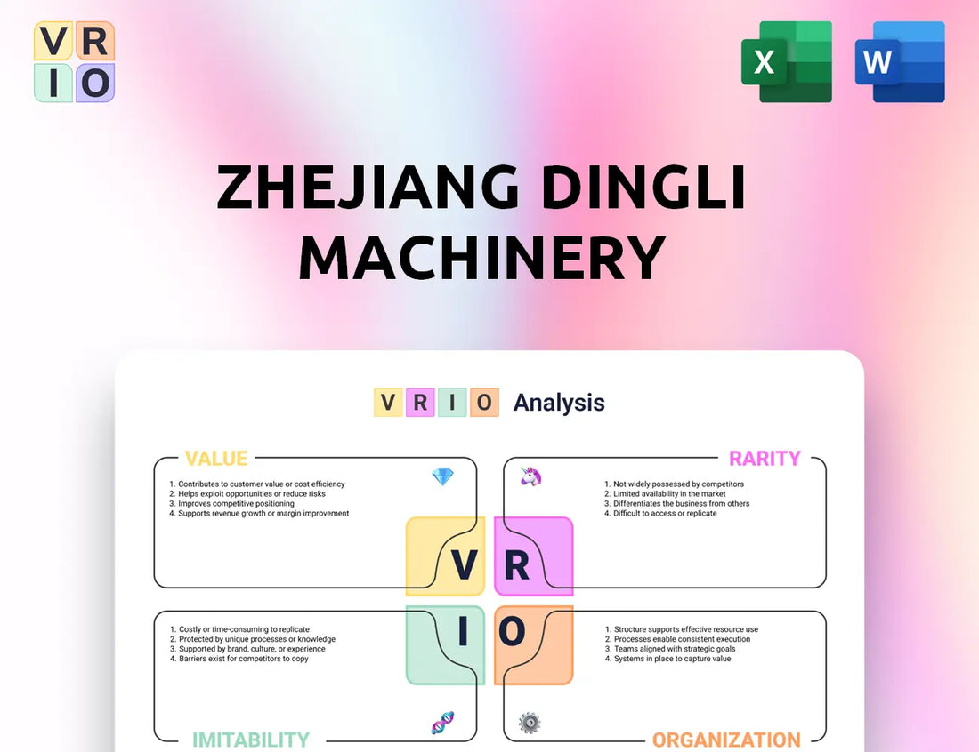 Zhejiang Dingli Machinery VRIO Analysis