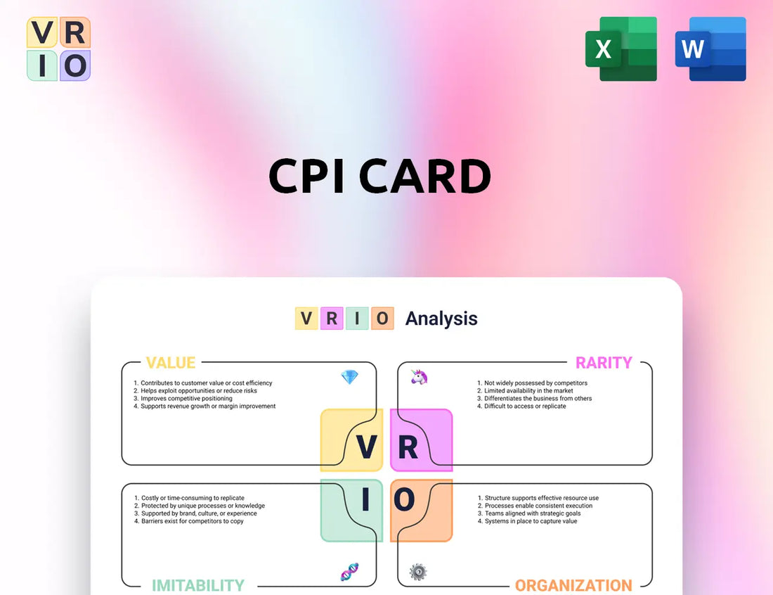 CPI Card VRIO Analysis
