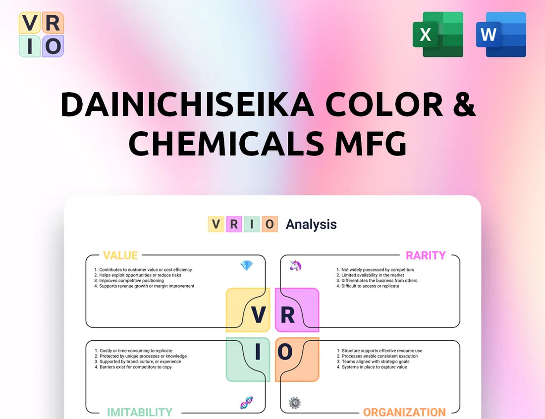 Dainichiseika Color & Chemicals Mfg VRIO Analysis