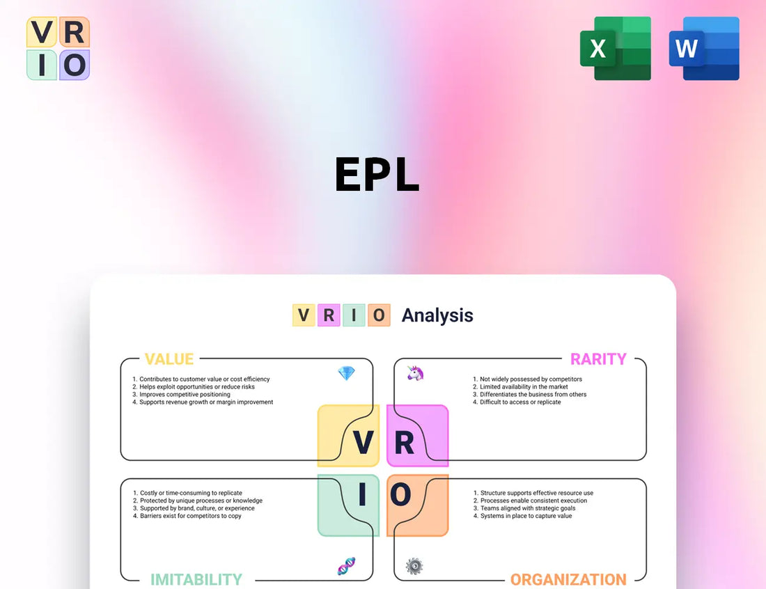 EPL VRIO Analysis