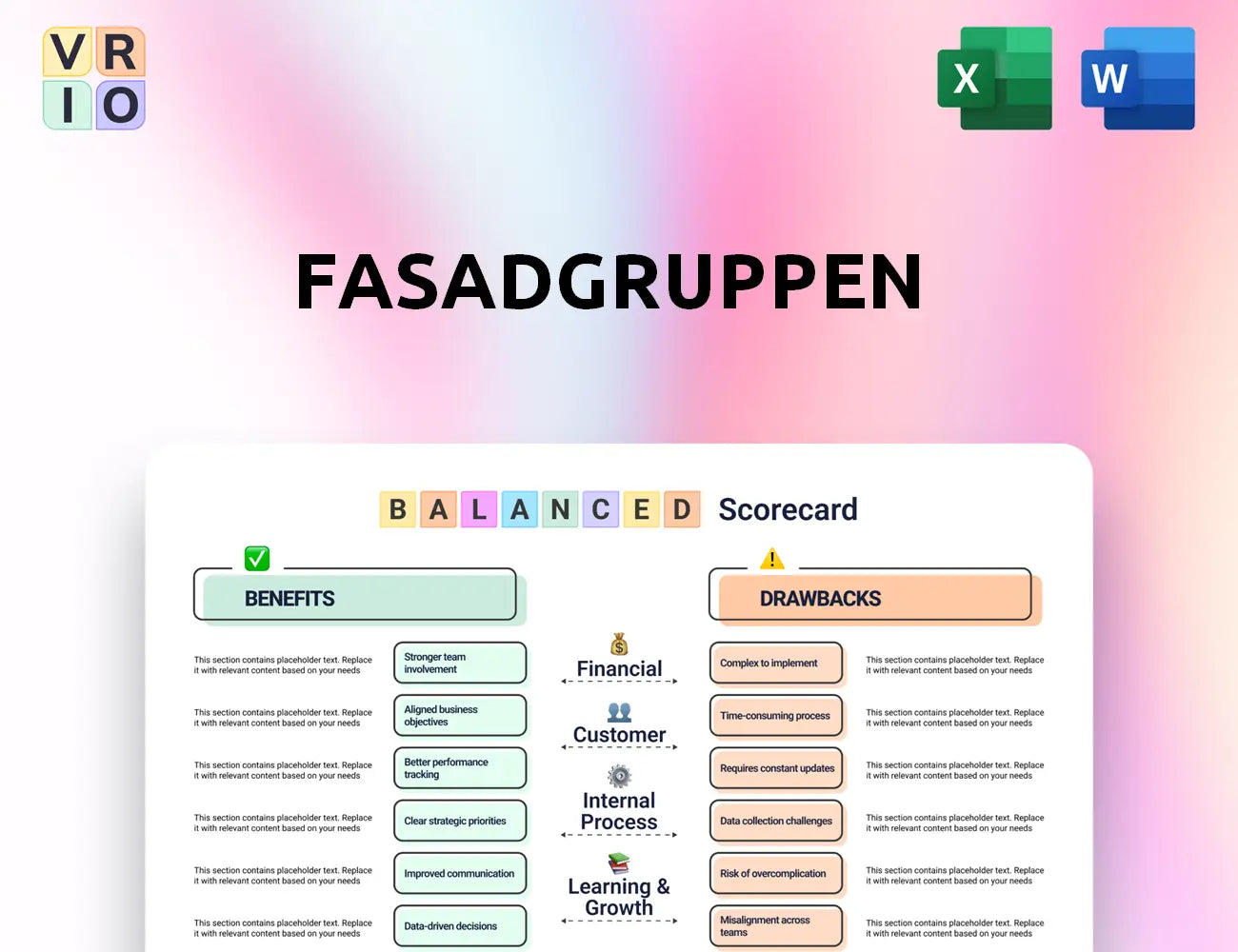 Fasadgruppen Balanced Scorecard