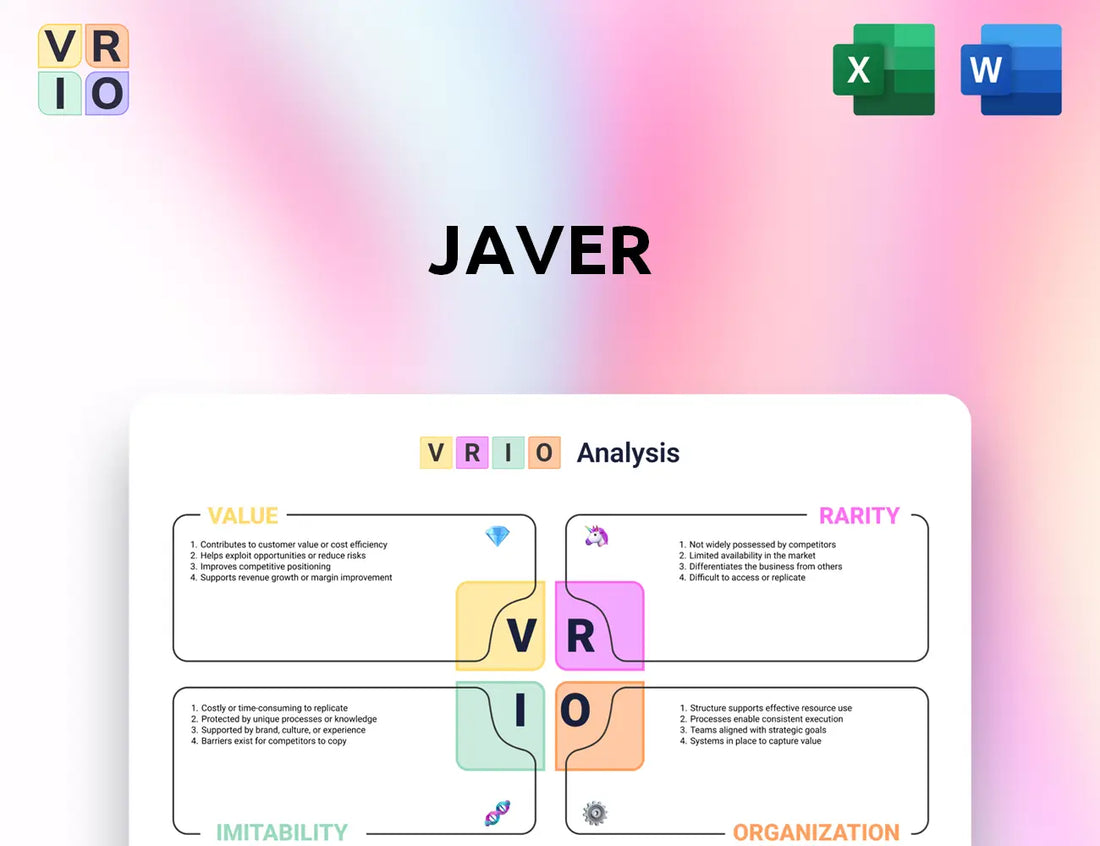 Javer VRIO Analysis