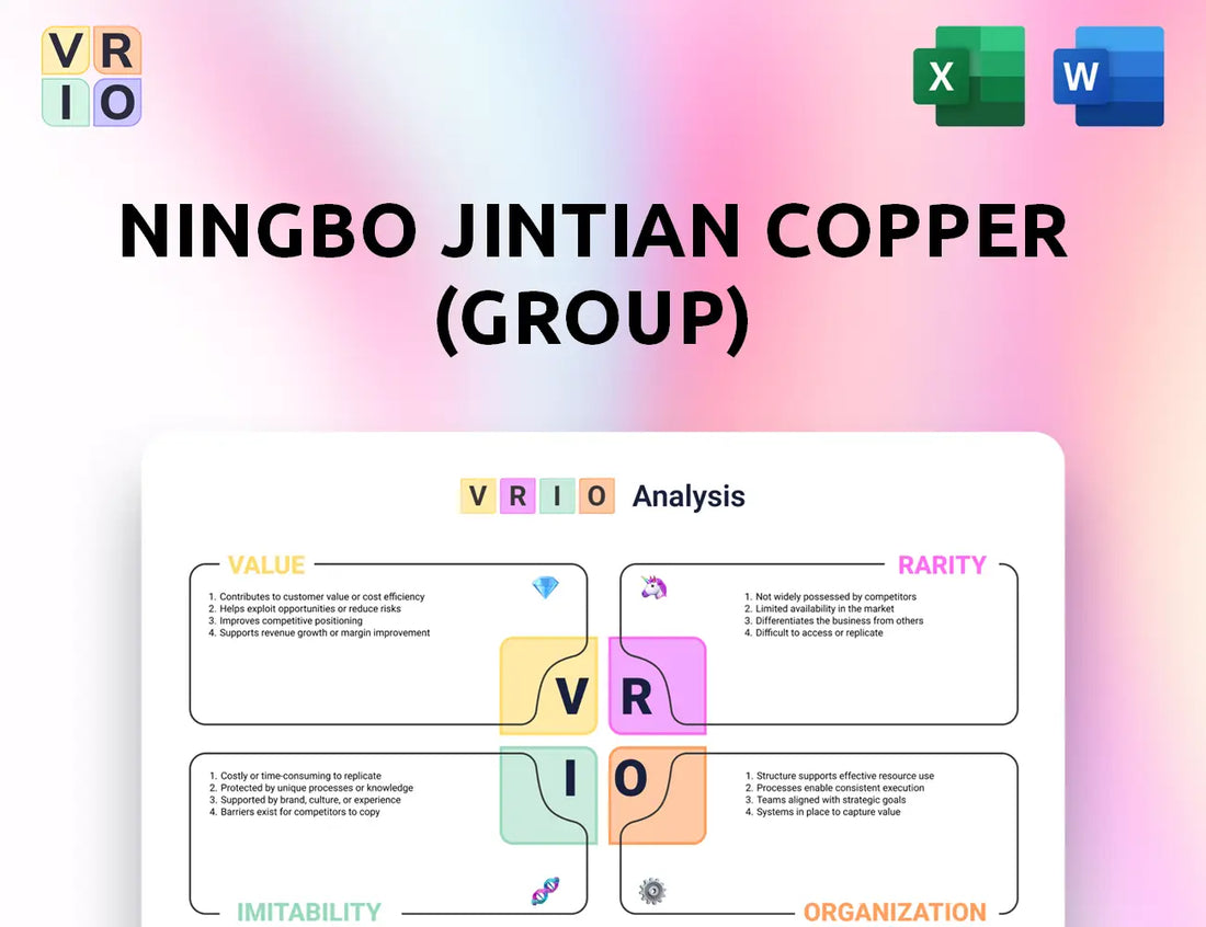 Ningbo Jintian Copper (Group) VRIO Analysis