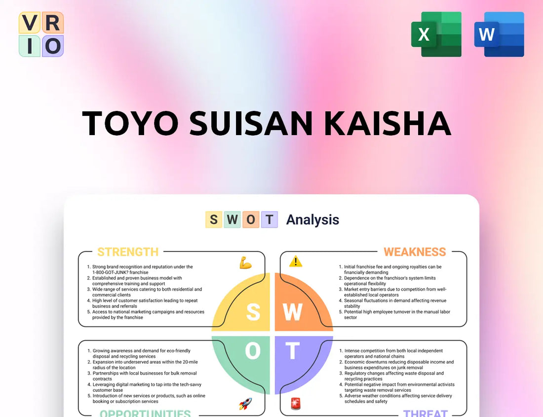 Toyo Suisan Kaisha SWOT Analysis
