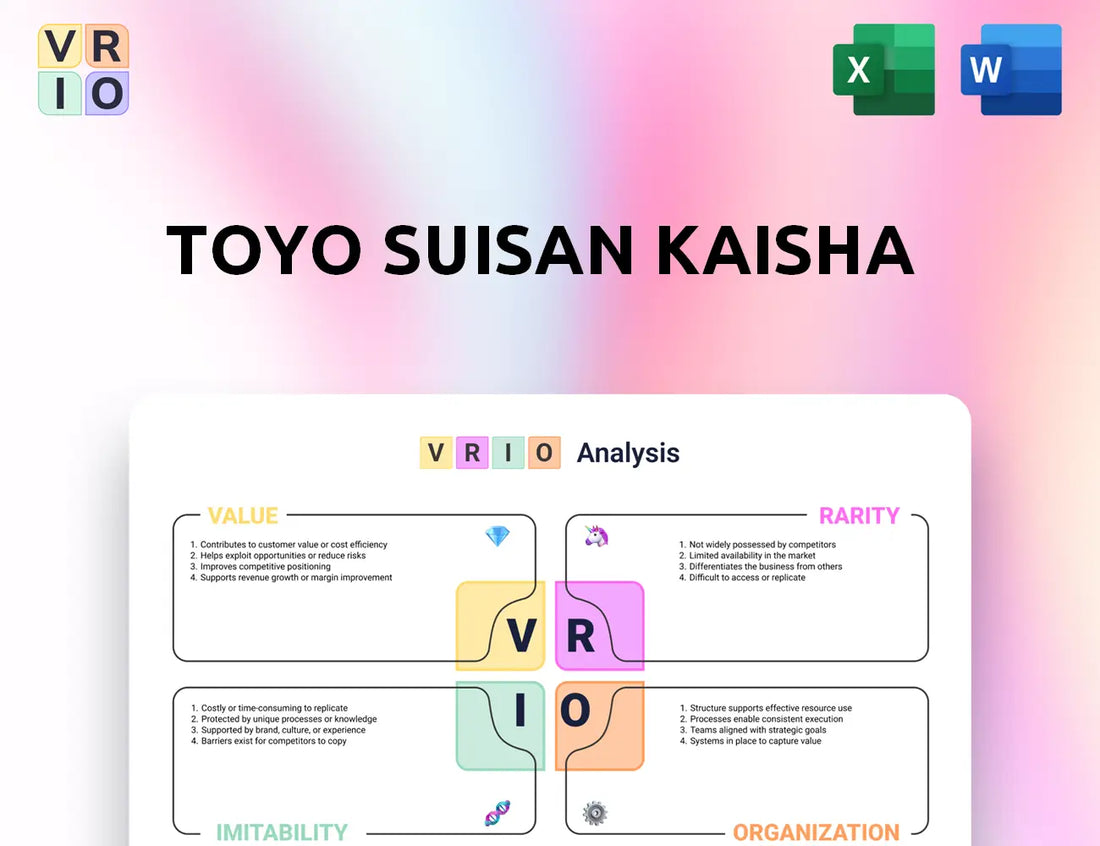 Toyo Suisan Kaisha VRIO Analysis