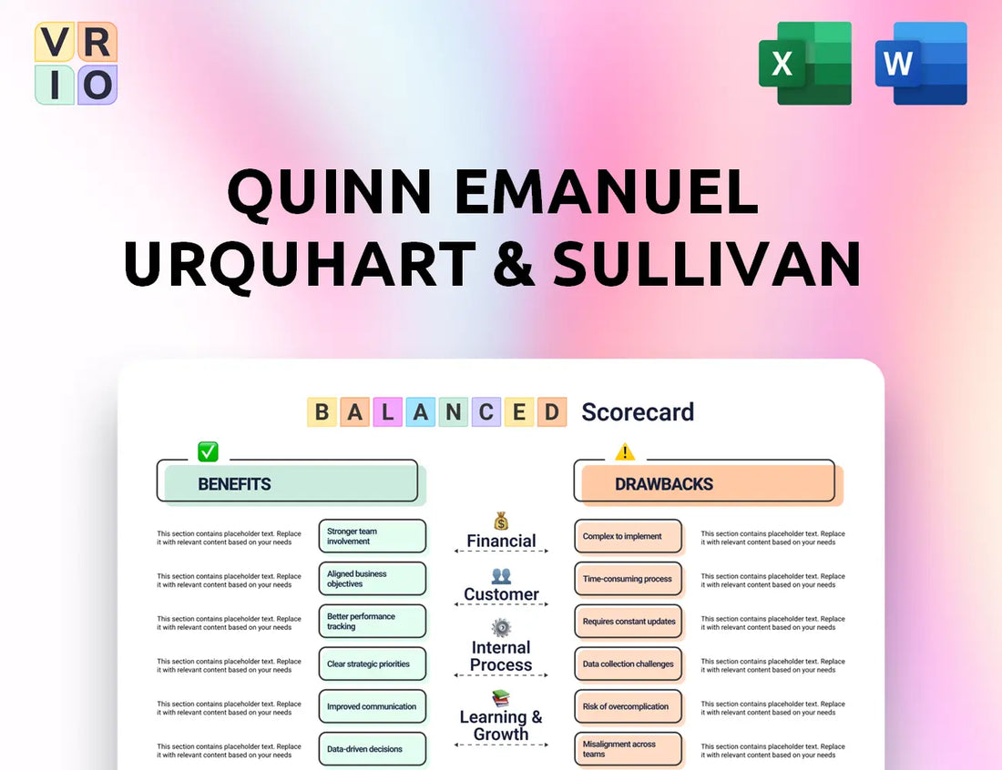 Quinn Emanuel Urquhart & Sullivan Balanced Scorecard